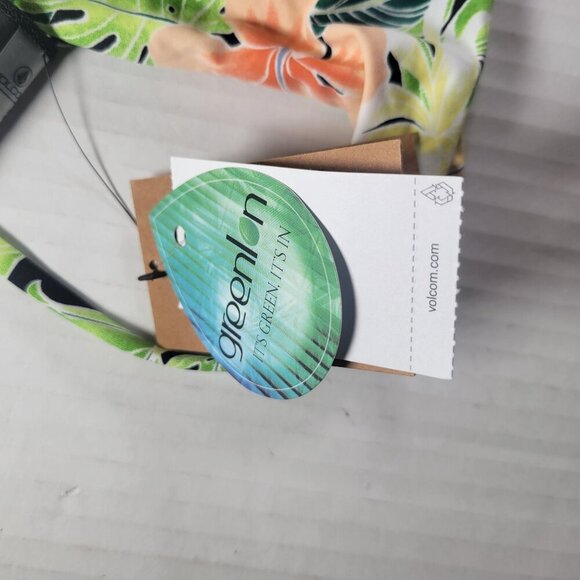 Volcom Shady Beach Women Tropical Floral Adjustable Halter Bikini Top Size XL - Picture 4 of 10